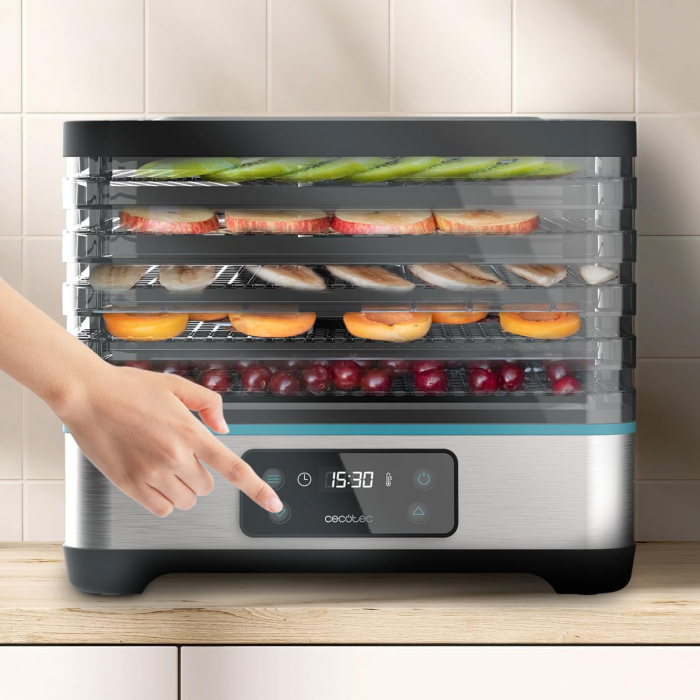 Deshidrator cu 5 tavi Cecotec VitaDry Pro, inaltime reglabila, ecran digital, Timer, 35-70°C [5]