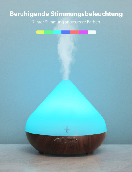 Difuzor aroma cu Ultrasunete TaoTronics TT-AD002, 300ml, 13W, LED 7 culori, oprire automata [6]