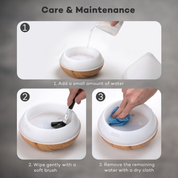 Difuzor aroma cu Ultrasunete TaoTronics TT-AD002, 300ml, 13W, LED 7 culori, oprire automata - Nuc natur [9]