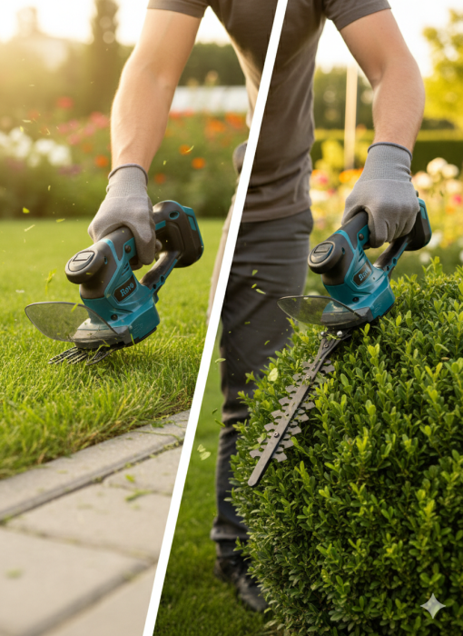 Foarfeca pentru iarba si gard viu Rovo RV-21V, tuns iarba/arbusti, 2 acumulatori, 21V, 2.0 Ah [8]