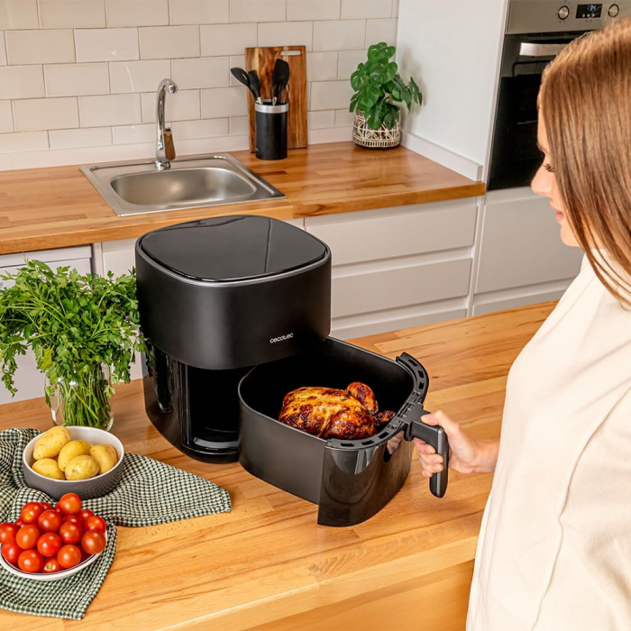 Friteuza cu aer cald fara ulei Cecotec Cecofry Fantastik 6500, Air Fryer, 1700W, 6.5L, Control tactil, 12 Programe Presetate [9]