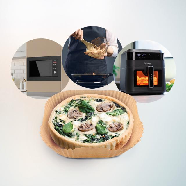 Set hartie de copt pentru friteuza cu aer cald, Air Fryer Cecotec pentru marimea inre 5L si 6.5L, 150buc [4]