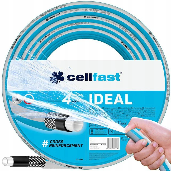 Furtun pentru grădină Cellfast IDEAL 1/2" 30 m, 4 straturi, protectie UV, antirasucire [3]