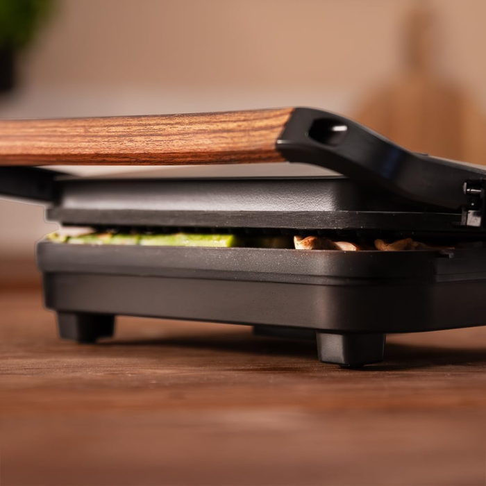 Grill Electric Cecotec Rock'nGrill 1200 Wood, 1300 W, Invelis piatra RockStone [7]