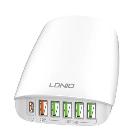 Incarcator Retea LDNIO A6573C, 5x USB, 65 W, 1,5 m (alb) [4]