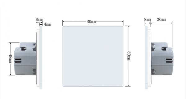 Intrerupator simplu cu touch Welaik, Wireless, Telecomanda inclusa, Alb [6]