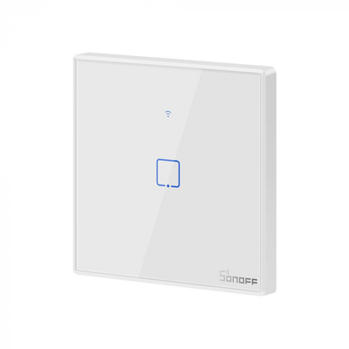 Intrerupator Smart  cu Touch WiFi + RF 433 Sonoff T2EU1C TX, (1 canal) [3]