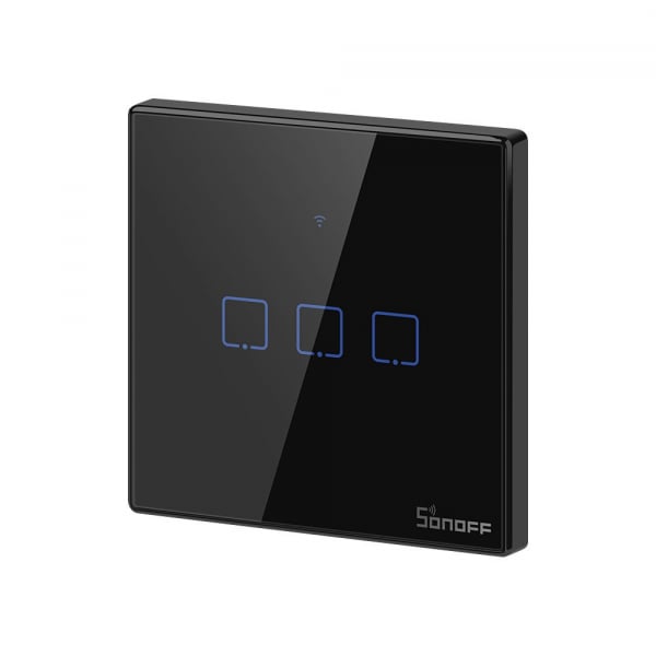 Intrerupator Smart  cu Touch WiFi + RF 433 Sonoff T3 EU TX, (3 canale) [3]