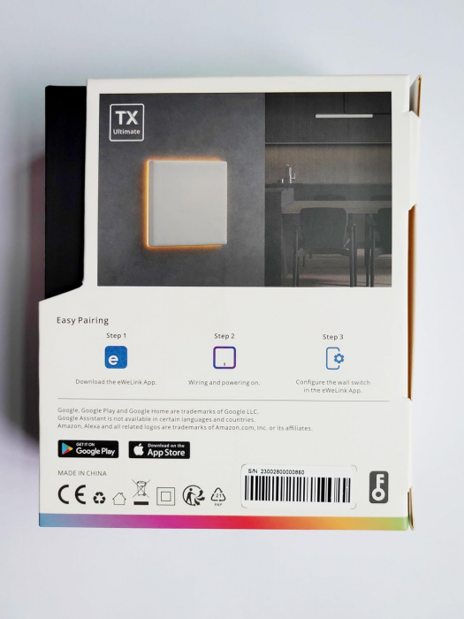 Intrerupator Smart Sonoff T5-3C-86 WiF cu Full Touch (3 canale), Lumina LED 15A/3600W [11]