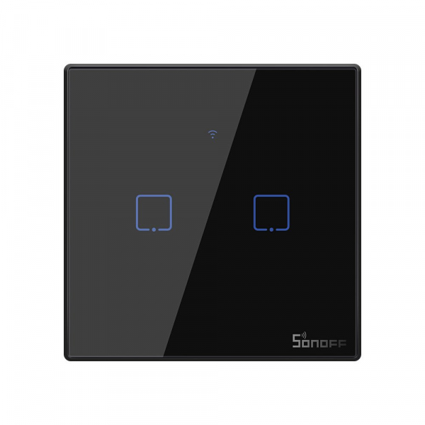 Intrerupator Smart  cu Touch WiFi + RF 433 Sonoff T3 EU TX, (2 canale) [1]
