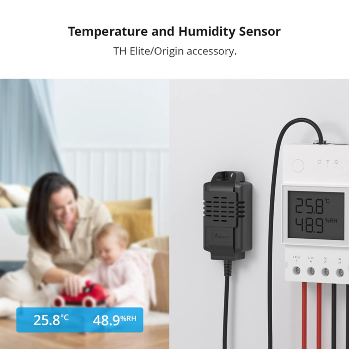 Senzor de temperatura si umiditate, Sonoff THS01, Negru [2]