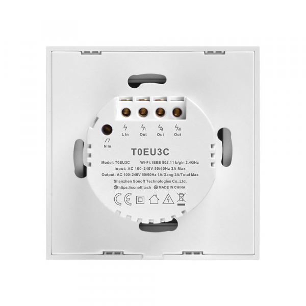 Intrerupator Smart  cu Touch  Sonoff T0 EU TX , WiFi, (3 canale) [2]