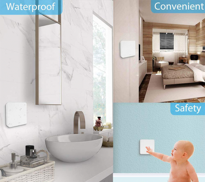 Intrerupator Wifi Kinetic Rovo 305-2CH-W, 2 canale, IP67, RF 433MHz, cu revenire [3]