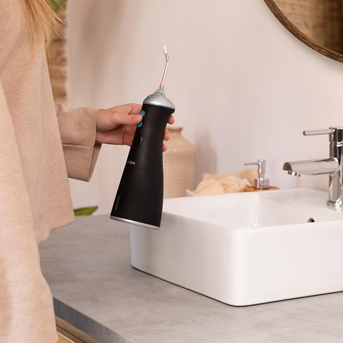 Irigator bucal Cecotec Bamba ToothCare 1100 Jet Liberty, 6 capete diferite,  280ml, 6 programe, Afisaj LED, portabil [7]