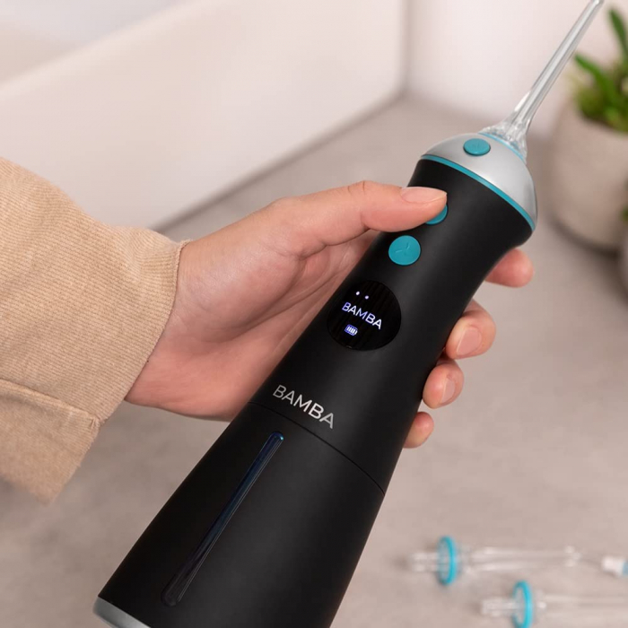 Irigator bucal Cecotec Bamba ToothCare 1100 Jet Liberty, 6 capete diferite,  280ml, 6 programe, Afisaj LED, portabil [2]