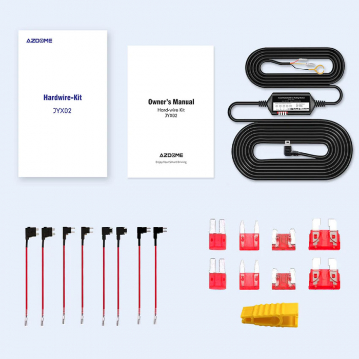 Kit cablu alimentare si monitorizare miscare pentru AZDOME JYX02, 12/24V To 5V/2.5A Mini USB [5]