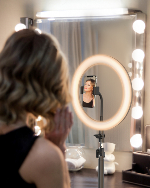 Lampa Circulara LED BlitzWolf BW-SL2 Make up Profesionala, Ring Light 120 Leduri cu Lumina Rece/Calda [8]