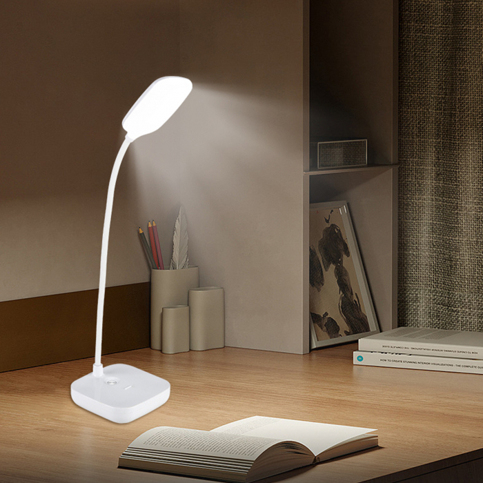 Lampa de birou LED Home DK-1961, Acumulator 1200mAh, Control touch, 3 moduri, Incarcare USB-C, 3W [4]