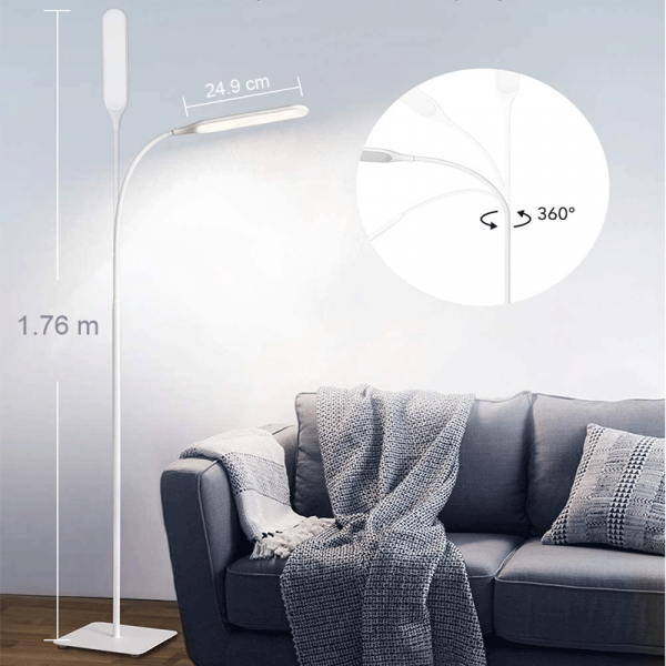 Lampa de podea LED TaoTronics TT-DL072, ajustabile 4 culori de culoare, 4 niveluri de luminozitate - Alba [3]
