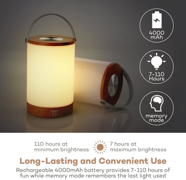 Lampa led reincarcabila TaoTronics TT-DL23 control Touch, 7 culori de lumina [5]