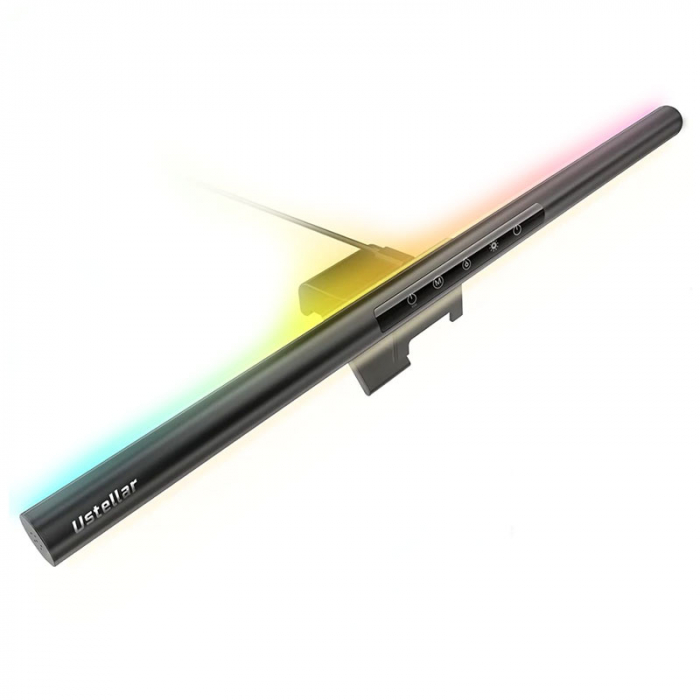 Lampa pentru monitor Ustellar RGBIC Wi-Fi Smart LED, 10W, aluminiu, Sincronizare muzica, Tuya / Smart Life [2]