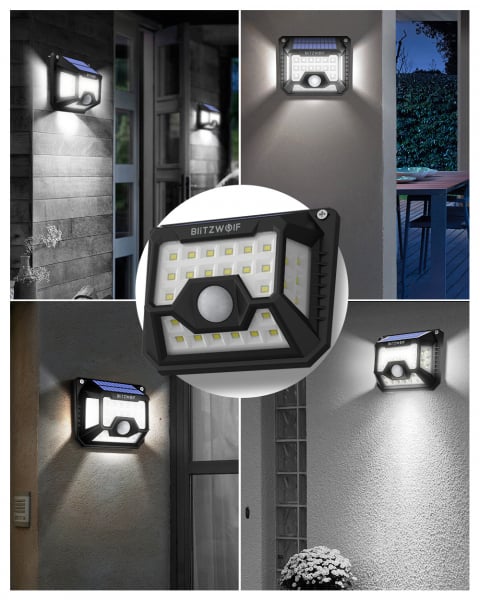 Set 2 lampi solare BlitzWolf BW-OLT3, LED, 32 leduri, incarcare solara si senzor de miscare [6]
