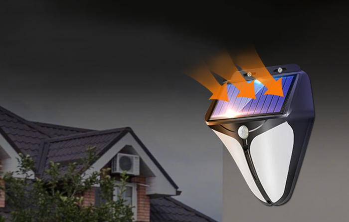 Lampa solara de perete Superfire FF11-F, 6W LED, 280LM, 3 moduri, 1500mAh, incarcare solara si senzor de miscare [6]