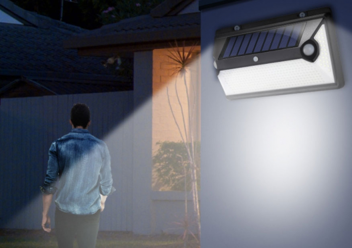 Lampa solara de perete Superfire FF6-D, 72W LED, 360leduri,3 moduri, incarcare solara si senzor de miscare [3]