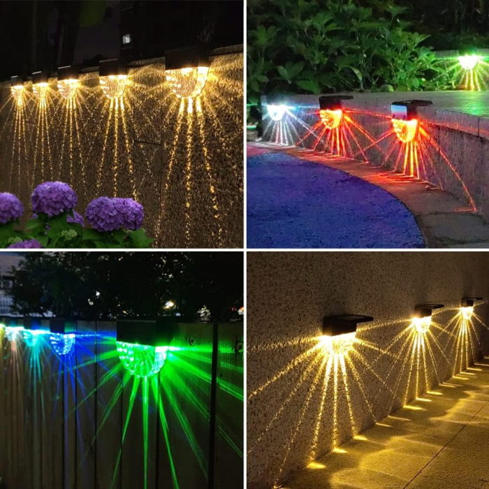 Set 2 lampi solare LED Rovo CD916, 2 moduri, lumina alb-cald, multicoloara [3]