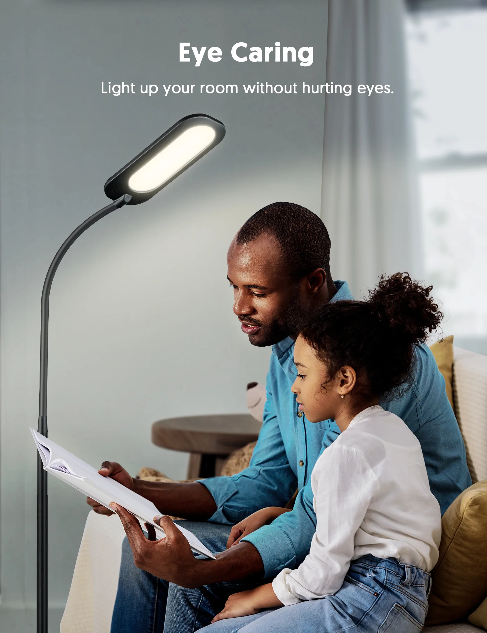 Lampadar LED Teckin FL32, 5 niveluri de luminozitate, 5 culori de temperatura, Touch Control, [8]