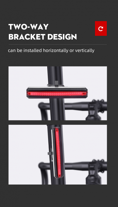 Stop LED pentru bicicleta Supfire BL07, reincarcabil USB, 6 moduri luminare [9]