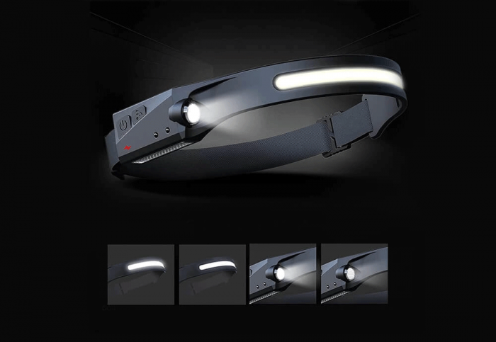 Lanterna LED pentru cap Superfire HL65, COB LED, 340lm, incarcare USB-C, control miscare mana [12]