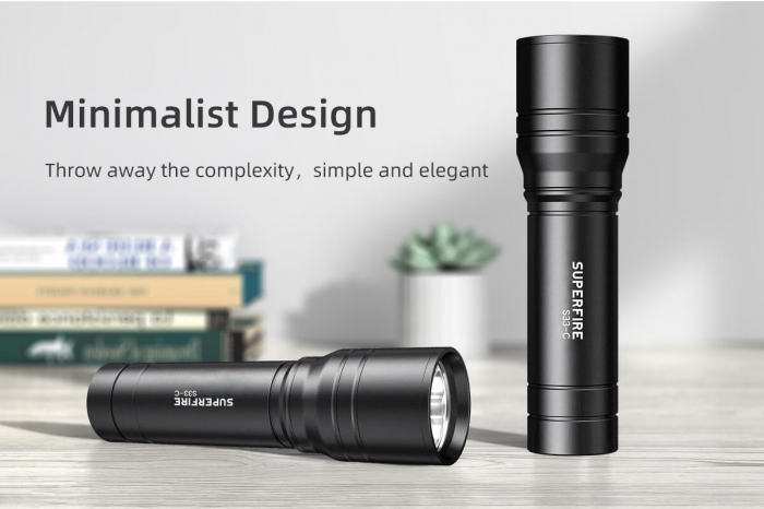 Lanterna LED Superfire S33-C, 210lm, 180M, incarcare USB, 5W [3]