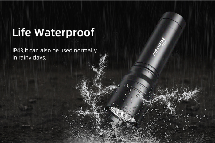 Lanterna LED Superfire S33-C, 210lm, 180M, incarcare USB, 5W [4]