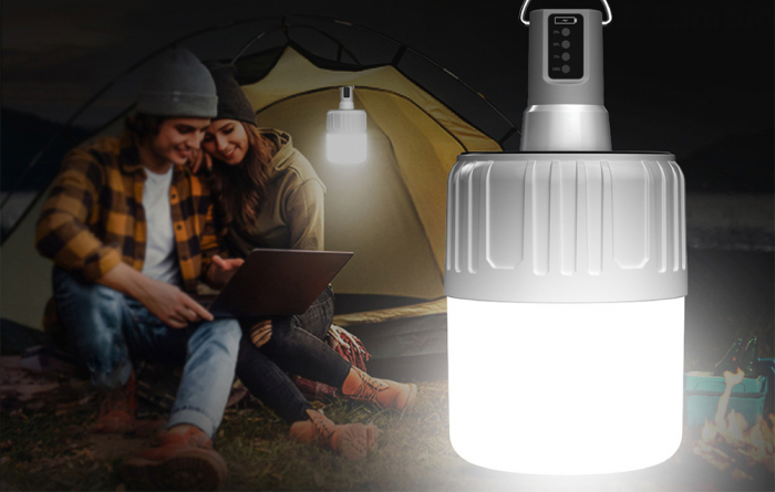 Lampa LED cu panou solar Superfire T26-S, Pentru Camping, 500 lm, incarcare USB, 3 moduri [6]