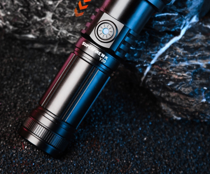 Lanterna LED Superfire Y20, 1200lm, 800M, 3700mAh incarcare USB-C, 20W [7]