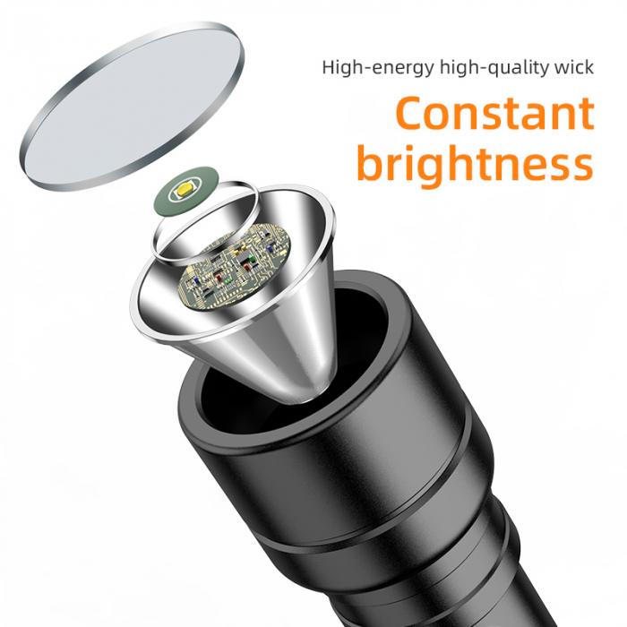 Lanterna LED Supfire C20-T, ZOOM, 1500lm, 400m, incarcare USB-C, Negru [6]