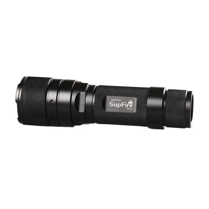 Lanterna LED Supfire F3-L2, ZOOM, 1100lm, 300m, incarcare USB, Negru [2]