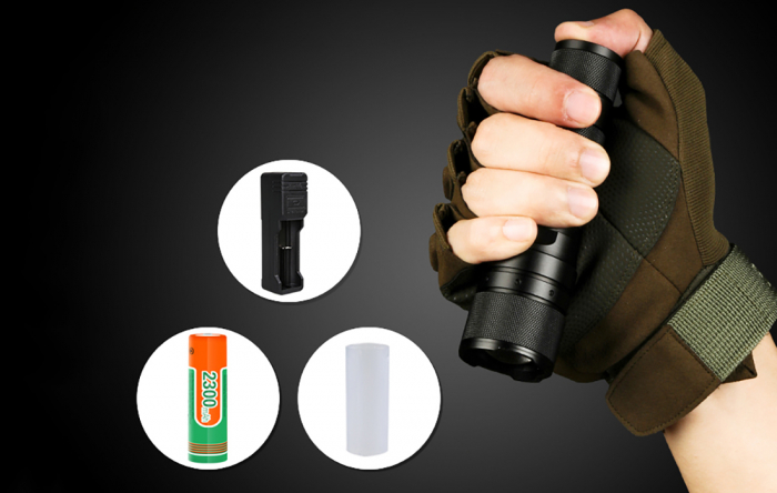 Lanterna LED Supfire F3-L2, ZOOM, 1100lm, 300m, incarcare USB, Negru [4]