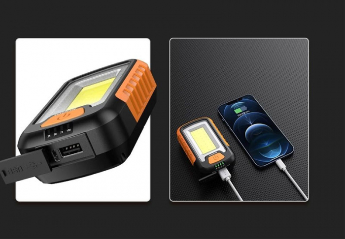 Lanterna LED Superfire G21, COB, 600 lumeni, acumulator 3600mAh, incarcare USB [4]