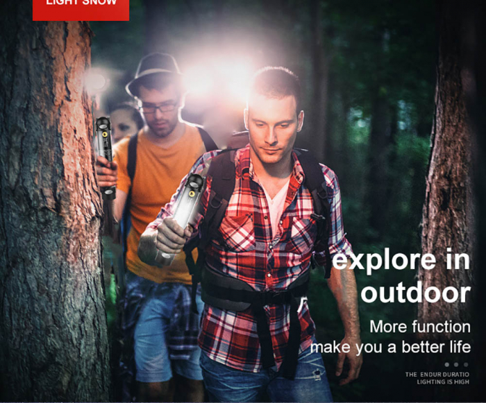 Lanterna LED SupFire T3, Pentru Camping, lumina anti insecte, 3600 mAh, 6 moduri, IP46, incarcare USB, functie Powerbank [8]