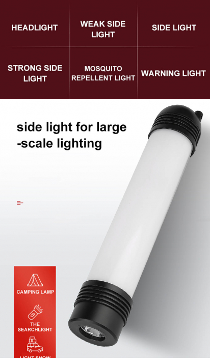 Lanterna LED SupFire T3, Pentru Camping, lumina anti insecte, 3600 mAh, 6 moduri, IP46, incarcare USB, functie Powerbank [7]