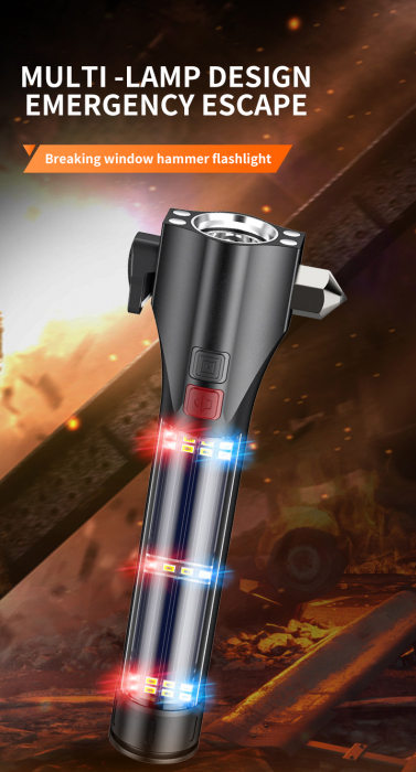 Lanterna Solara LED Superfire D30, USB-C, 310lm, 120m, 200mAh, sonerie, lumina de urgenta [12]