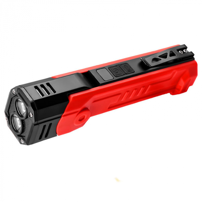 Lanterna Multifunctionala LED Superfire GM06, USB-C, 1500mAh, 355lm, 216m, power bank, lumina rosie, prindere magnetica, IP44 - Rosu [1]