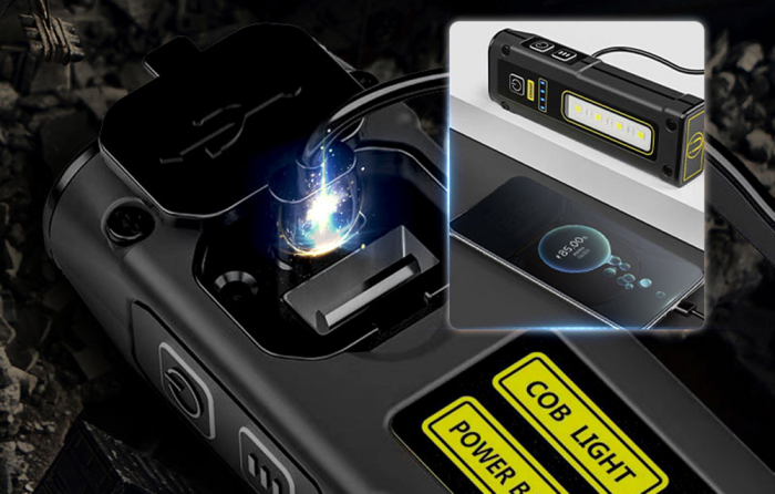 Lanterna Multifunctionala LED Superfire EF01, 300Lm, USB-C, 1000mAh, 10W, Lumina de urgenta [3]