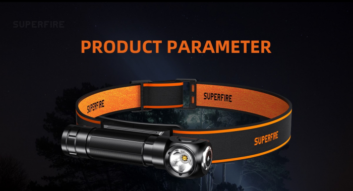 Lanterna Multifunctionala LED Superfire TH04, USB, 600lm, 120m, incarcare USB-C, suport cap, prindere magnetica [6]