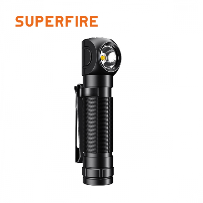 Lanterna Multifunctionala LED Superfire TH04, USB, 600lm, 120m, incarcare USB-C, suport cap, prindere magnetica [2]