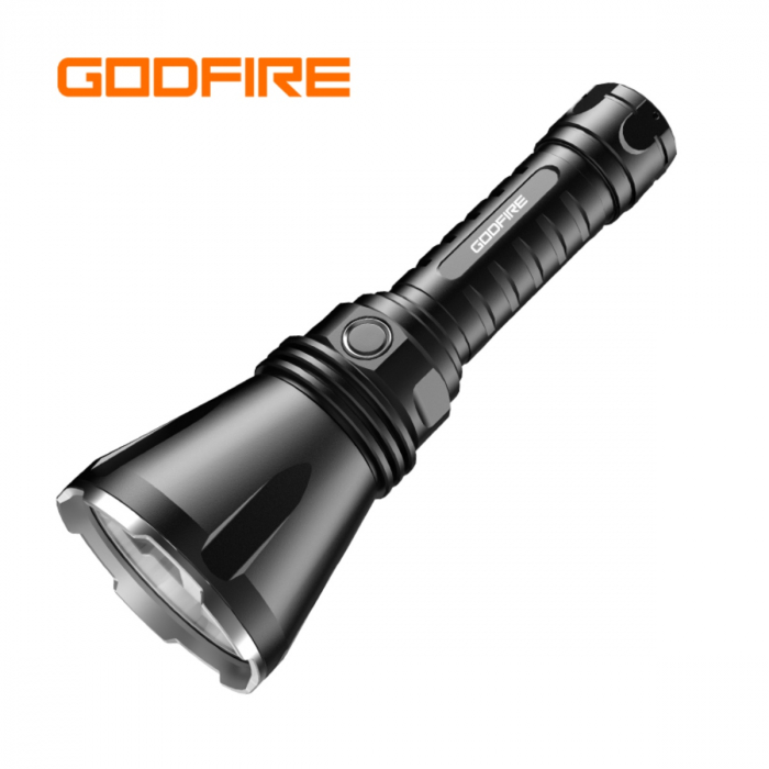 Lanterna tactica LED Godfire TF01 cu fascicul lung pana la 1000m, 1371lm, aliaj aluminiu, 4800mAh, 245g, 5 moduri [2]