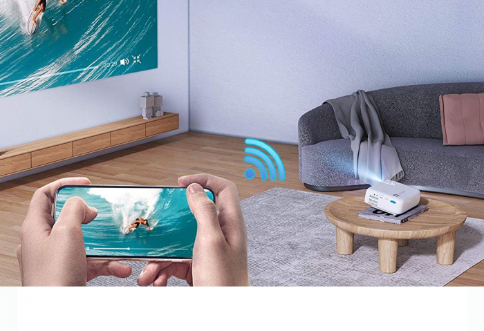 Mini videoproiector Vankyo Leisure 430W LED, WIFI, 4000 lumeni, Geanta transport, HDMI, SD, AV, VGA, USB, Telecomanda, Cablu HDMI [7]