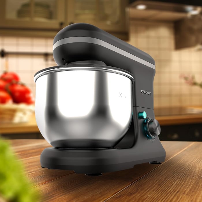 Mixer cu bol din inox Cecotec Cecomixer Merengue, 1200W, Bol 5L inox, 6 Viteze, 5 functii, accesorii incluse, Negru [8]